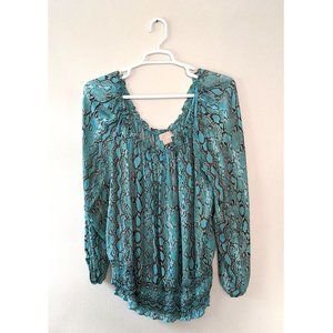 Michael Michael Kors Silk Snakeskin Print Blouse